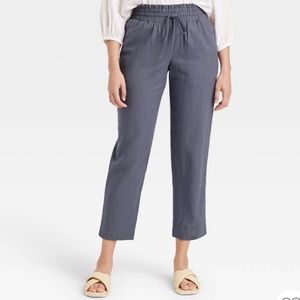 High rise ruffle waist pants XS